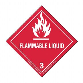 Labelmaster HML6 Flammable Liquid Worded Label, Paper, Hazmat, 4" x 4" (Pack of 500)
