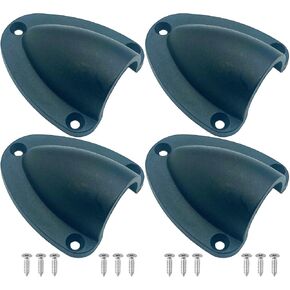 Nylon Marine Cable Vent Cover,Black Clamshell Vent for Boat,Wire Vent Cover(4 Pcs)