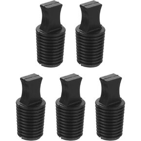 MECCANIXITY Rubber Thread Tapered Insert Plug M20 Test Tubes Bungs Stopper Black for Lab Home 5 Pieces
