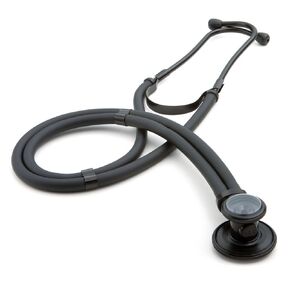 ADC 646ST Adscope Model 646 Sprague Stethoscope with 5 Interchangeable Chestpiece Options, Tactical All Black Ninja