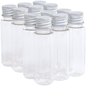 5ml Plastic Bottle with Aluminum Screw Cap Plug Cosmetic Container Travel Kits Portable PET Lotion Cream Eco-Friendly-20pcs