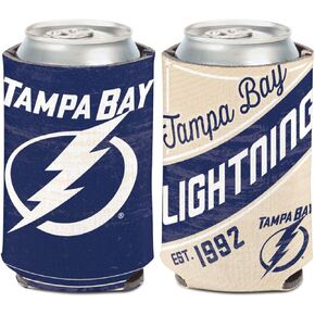 Fanatics NHL Tampa Bay Lightning Can Cooler, 1-Pack, (Foldable, Vintage 2-Sided Design)