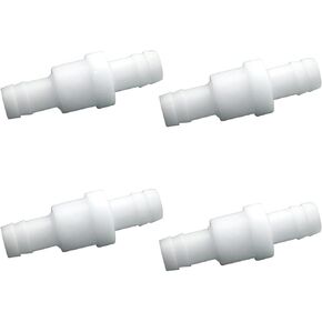 6PCS Plastic Check Valve 1/4 inch (6mm) or Hose Barb Non Return Anti Ozone Stop Valve Oil Resistant Suitable for Water Fuel Oil Air Gas