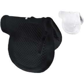 Derby Originals Shaped Wither Relief Dressage English Saddle Pad with Fleece Edging and Contoured Design
