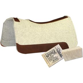 5 Star Equine Horse Saddle Pad - 7/8" Thick Western Contoured Natural Pad - The Barrel Racer 30" X 28"