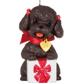Hallmark Keepsake Christmas Ornament 2024, Puppy Love Poodle 2024, Gifts for Animal Lovers