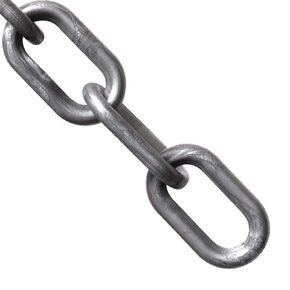 Mr. Chain Plastic Barrier Chain, Silver, 5-Inch Link Diameter, 25-Foot Length (60008-25)