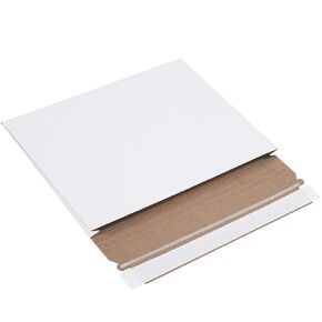 Aviditi 10 x 7 3/4 x 1" White Stayflats Gusseted Mailers