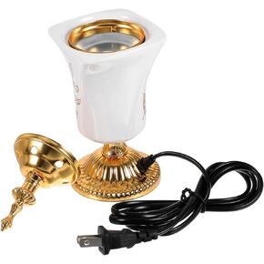 LIFKOME Plug-in Incense Burner Bakhoor Burner حامل السيارة الكهربائية مبخرة البخور عصا حامل زن حديقة البخور الموقد العربي البخور الموقد زخرفة الفحم المكونات في الحديد الأبيض