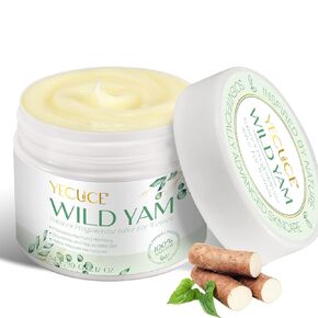 Wild Yam Cream, Wild Yam Cream for Hormone Balance, Organic Wild Yam Cream for Menopausal and Menstrual Relief, Support Like Hot Flashes Night Sweats, Suits for All Skin Types 3.17 oz