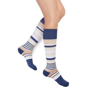 Motley Stripe 20-30 mmHg Graduated Compression Socks for Men & Women