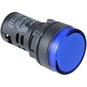 uxcell AC 220V LED Pilot Indicator Light Signal Lamp Black Blue