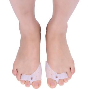 Gel Toe Separators, 2 Pairs Non-Slip Hammer Toe Straightener Big Toe Bunion Protector Bunion Cushion Pads for Men & Women