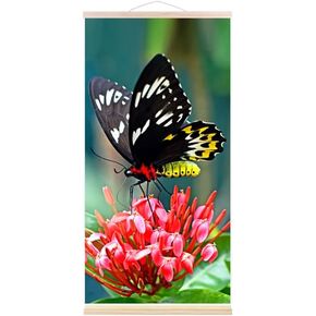 Roman Shades for Windows,Window Shades Flowers Bamboo Blinds for Interior Windows,Blackout Blinds Light Filtering,Style Wall Hanging for Home Classroom Decor,23.6" W x 47.2" H (Flower)