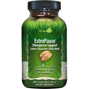 Irwin Naturals EstroPause Menopause & Women's Health Support Supplement - Powerful Herbal & Mineral Blend with Calcium, Magnesium, Black Cohosh, Chaste Tree - Enhanced Absorption - 80 Liquid Softgels