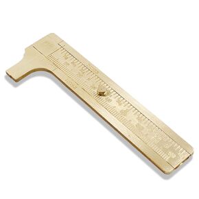 Mini Double Scales Pocket Caliper, 80mm Brass Vernier Caliper for Measuring Jewelry components, 2 Pack