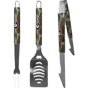 NCAA Siskiyou Sports Fan Shop Georgia Bulldogs BBQ Set w/Mossy Oak Camo 3 piece Green