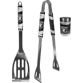 NFL Siskiyou Sports Fan Shop Las Vegas Raiders 2pc BBQ Set with Season Shaker One Size Team Color