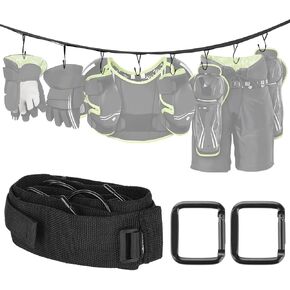 Cosmos Portable Hockey Gear Hanger Strap Ice Hockey Equipment Drying Rack Organizer - Horizontal Camping Lanyard Gear Hanger for Ice Hockey Football Lacrosse Baseball Camping Fishing in Home Outdoor