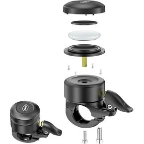 Bike Bell for Apple AirTag Mount Hidden, Anti-Theft Protect Air Tag Bicycle Holder - Waterproof for 0.87in/22.2mm Size MTB Bicycle Handlebar (AirTag Not Included)