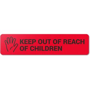 300 PCS 1.7" x 0.4" Inch - Keep Out Reach Keep Away from Children Labels for Choking Warning Hazard Parts Pharmacy Stickers
