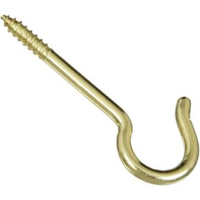National Hardware N192-294 V2041 Ceiling Hooks in Solid Brass, 6 pack