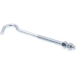 Prime-Line 9069784 Clothesline Hooks With Nuts, 3/8 In.-16 X 7-1/4 In., Zinc Plated Steel (10 Pack)