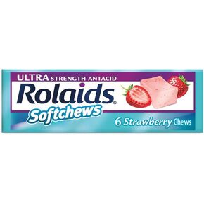 Rolaids Softchews Stick, Strawberry, 6 Count (Pack of 12)