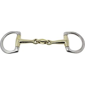 ProRider Horse 6" English Riding Brass Eggbutt Double Jointed Snaffle Bit 35506E