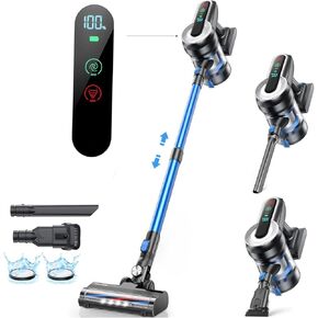 Cordless Vacuum Cleaner, 40KPA Powerful Vacuum Cleaners for Home with LED Display, Up to 55 Mins Runtime, 1.5L Dust Cup, Lightweight Stick Vacuum Cleaner for Pet Hair, Carpet, Hardwood in Saudi Arabia