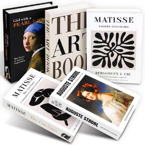 Neutral Decorative Books for Home Decor - 5 Pcs Fake Books for Decoration, Designer Books Decor Set, Faux Coffee Table Books, Aesthetic Decor Book for Bookshelf