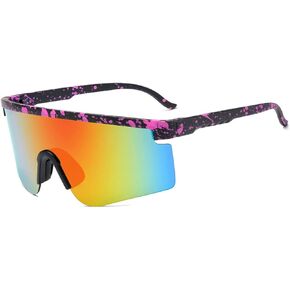 Polarized Cycling Glasses for Men Women, UV Protection Baseball Sunglasses, Bike Cycling Glasses，Sports Sunglasses for Baseball, Fishing, Ski Running, Golf