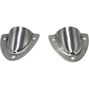2 PCS Stainless Steel Boat Clamshell Vent Wire Cover Clam Shell Vent