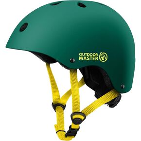 OutdoorMaster Youth & Kids Bike Helmet - Adjustable Multi-Sports Skateboard Helmet with Removable Liners for Balance Bike, Toddler Scooter, One Wheel Hoverboard