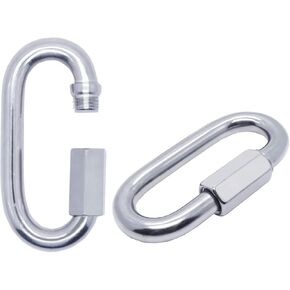 304 Stainless Steel Quick Links Locking Carabiner Quick Chain Repair Links M10 3.6 inch 2 Pack
