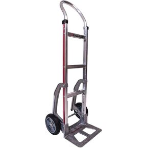 Magline HMK111AAA5 Aluminum Hand Truck, U Loop Handle, Straight Back Frame, 8" Balloon Cushion Wheels, Stairclimbers