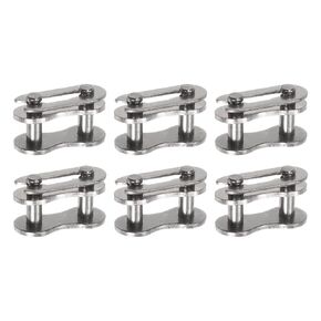 uxcell 6Pcs Chain Master Connector Link Roller 8mm Pitch Stainless Steel Standard Connecting Split Links for 05B Chain