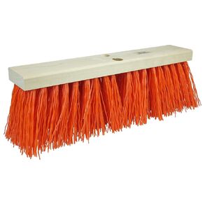 Weiler 42055 24" Street Broom, 5-1/4" Trim Length, Orange Polypropylene Fill, Made in The USA (Pack of 6)
