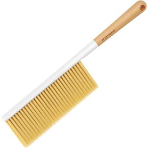 Hand Broom Cleaning Brush, Soft Bristle Dust Brushes with Wood Handle, Household Cleaning Brushues for Car, Carpet, Garden, Clothes, Various Furniture Such As Beds, Sofas