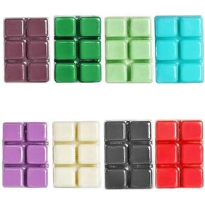 Set of 8 Assorted Wax Cubes/Melts/Tarts - 2.5 oz Each Apple, Aloe, Green Tea, Sandalwood, Rose, Vanilla, Jasmine, Lavender Ideal Gift