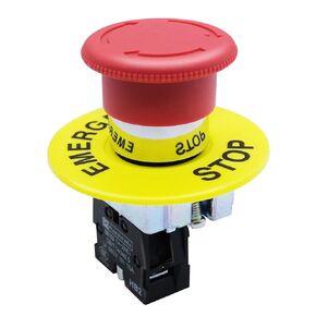 mxuteuk 2NC 22mm Emergency Stop Push Button Switch Red Mushroom Equipment e Stop Shut Off Switch AC 660V 10A HB2-BS544