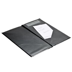 NEW Restaurant Waitstaff Waiter Waitress Double Panel Check Holder (Black) 5.5"x10"