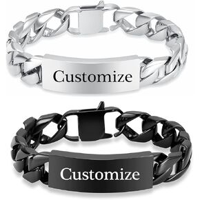 shajwo Cremation Urn Bracelet for Human Ashes for Men, Silver Cuban Link Bracelet Cremation Jewelry for Ashes Urn Keepsake Memorial Ash Holder Bracelet