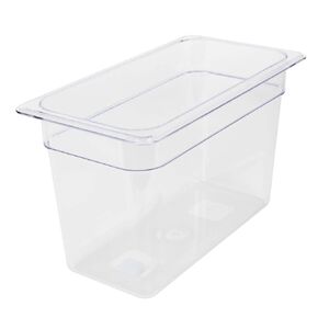 Thunder Group PLPA8138 Food Pan, 1/3 Size, 8" deep, Shatter and Scratch Resistant, Dishwasher Safe, Polycarbonate, Clear, NSF, Pack of 6