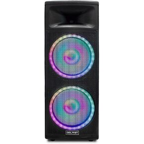 دولفين SPX-280BT الجديد - صوت جهير عميق قوي | مكبرات صوت مزدوجة مقاس 15 بوصة، بقدرة 6500 وات - نظام سماعات بلوتوث PA مع عرض ضوء LED، وهزاز أرضي in Kuwait