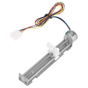 DC 12V 2 Phase 4 Wire Stepper Motor Linear Rail 90mm Stroke Lead Screw Linear Stage Actuator with Nut Slider Step Angle 18 Degree, Linear Rail Guide Slide Actuator for DIY Engraving Machine