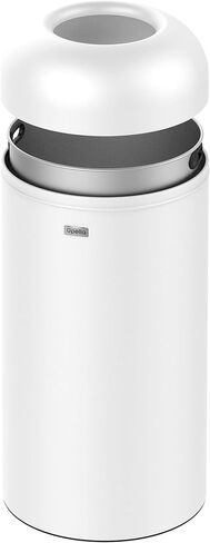 71 Liter / 18.8 Gallon Commercial Open Top Trash Can, Big Capacity, Brushed Stainless Steel (Black) in Saudi Arabia