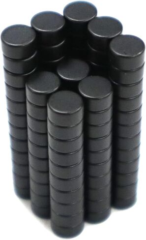 مغناطيس قرص نيوديميوم صغير أسود مستدير، مغناطيسات أرضية نادرة للثلاجة، السبورة البيضاء، الجدار، الباب، الحرف اليدوية، الهوايات والمكتب، 100 قطعة مغناطيس ندفيب صغير، 6 × 3 مم in Kuwait