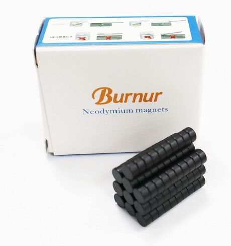 مغناطيس قرص نيوديميوم صغير أسود مستدير، مغناطيسات أرضية نادرة للثلاجة، السبورة البيضاء، الجدار، الباب، الحرف اليدوية، الهوايات والمكتب، 100 قطعة مغناطيس ندفيب صغير، 6 × 3 مم in Kuwait