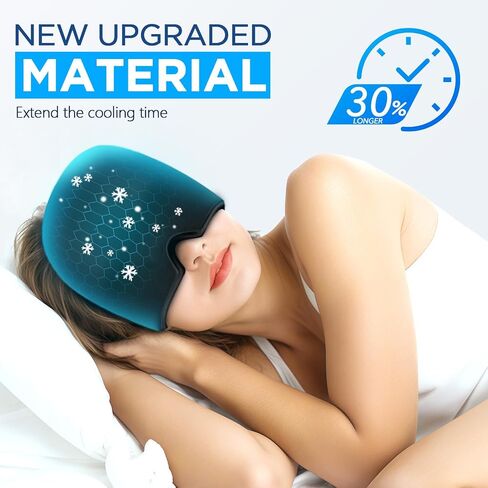 Migraine Relief Cap, Headache Relief Hat for Migraine Cap, Hot and Cold Therapy, Headache Eyes Mask for Stress Relief, Ice Pack Head Wrap for Sinus, Puffy Eyes, Tension,Black in Saudi Arabia